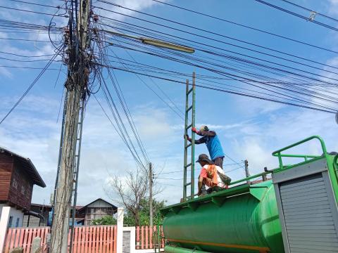 ซ่อมแซมไฟฟ้าส่องสว่างในพื้นที หมู่ที่ 3 ตำบลถาวร