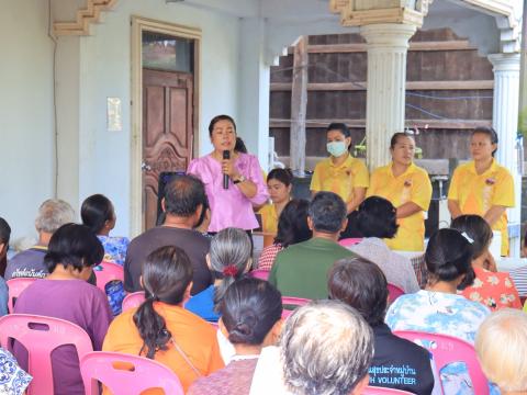 เปิดงาน การอบรมและตรวจคัดกรองสารเคมีตกค้างในเลือดเกษตรกรหมู่ที่ 9