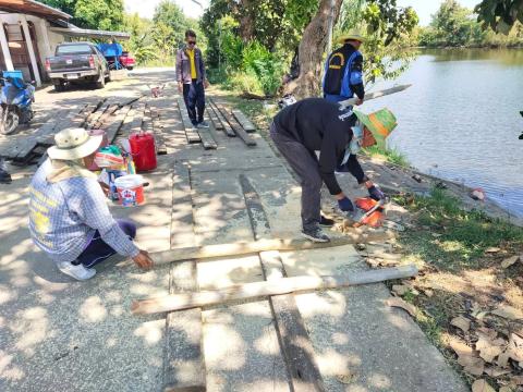 เตรียมสถานที่สำหรับให้ประชาชนลอยกระทง