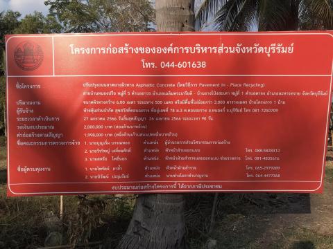 ลงพื้นที่ดูการก่อสร้างถนน