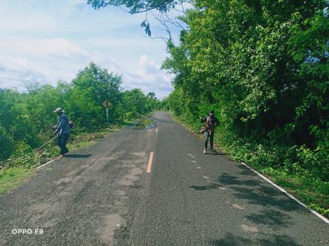 ปรับภูมิทัศน์ถนนเส้นทางระหว่างถาวร - โคกสำราญ