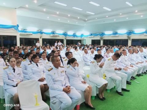 พิธีถวายราชสักการะและวางพานพุ่ม และพิธีจุดเทียนถวายพระพรชัยมงคล