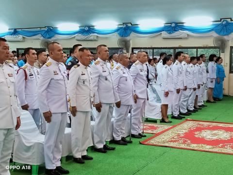 พิธีถวายราชสักการะและวางพานพุ่ม และพิธีจุดเทียนถวายพระพรชัยมงคล