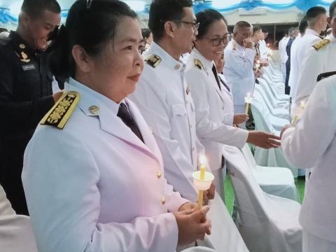 พิธีถวายราชสักการะและวางพานพุ่ม และพิธีจุดเทียนถวายพระพรชัยมงคล