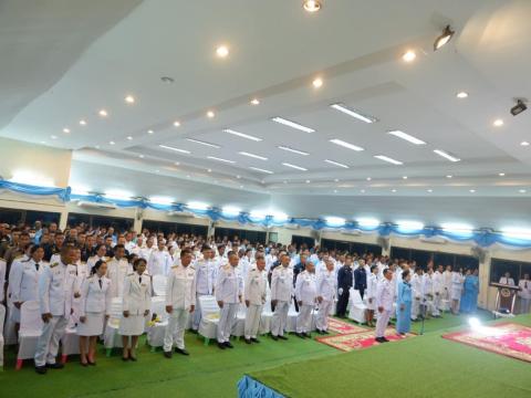 พิธีถวายราชสักการะและวางพานพุ่ม และพิธีจุดเทียนถวายพระพรชัยมงคล