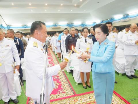 พิธีถวายราชสักการะและวางพานพุ่ม และพิธีจุดเทียนถวายพระพรชัยมงคล