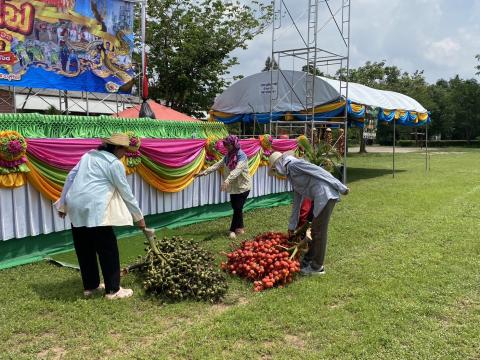 จัดเตรียมสถานที่จัดงานประเพณีบุญบั้งไป ประจำปี 2568