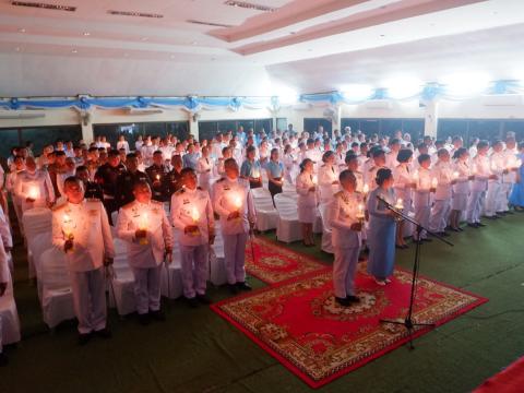 พิธีถวายราชสักการะและวางพานพุ่ม และพิธีจุดเทียนถวายพระพรชัยมงคล