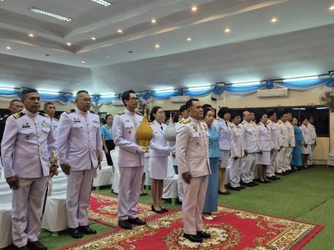 พิธีถวายราชสักการะและวางพานพุ่ม และพิธีจุดเทียนถวายพระพรชัยมงคล