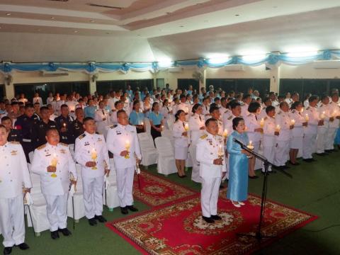 พิธีถวายราชสักการะและวางพานพุ่ม และพิธีจุดเทียนถวายพระพรชัยมงคล