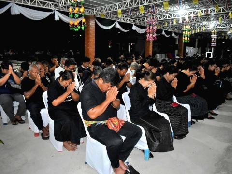 พิธีบำเพ็ญกุศลสวดพระพุทธมนต์หรือสวดพระอภิธรรมอุทิศถวายพระราชกุศลสมเด็จพระนางเจ้าสิริกิติ์พระบรมราชินีนาถพระบรมราชชนนีพันปีหลวง