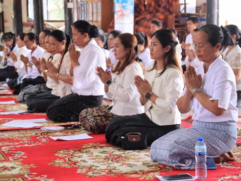 "พิธีเจริญพุทธมนต์ เจริญจิตตภาวนา และกิจกรรม " รวมพลังสร้างสัปปายะสู่วัดด้วยวิถี ๕ ส"