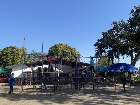 จัดเตรียมสถานที่จัดงานวันเด็กแห่งชาติ ประจำปีงบประมาณ 2569