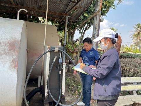 ดำเนินการออกตรวจสอบการปฏิบัติตามมาตรการป้องกันและแก้ไขผล กระทบสิ่งแวดล้อมในการทำเหมืองแร่