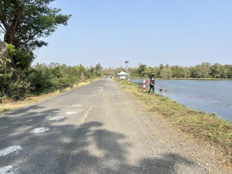 ออกดำเนินการพัฒนาพื้นที่อ่างเก็บน้ำคลองโพธิ์ ในพื้นที่หมู่ที่ 10 ตำบลถาวร