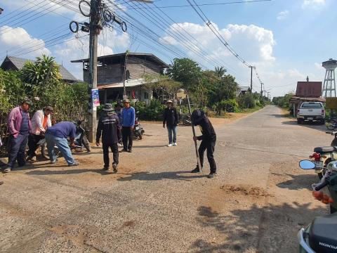 รื้อยางลูกระนาด-เนินชะลอความเร็ว(เนื่องจากแผ่นยางชำรุดและแตกหัก)