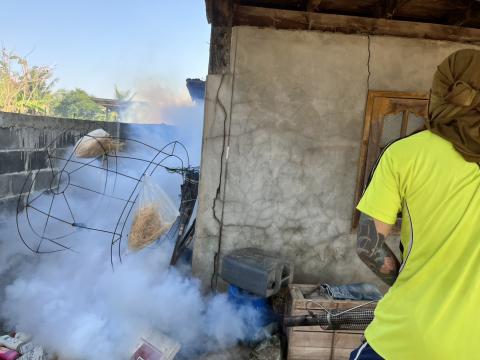 พ่นหมอกควันกำจัดยุงลาย