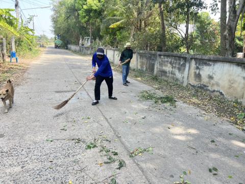 จัดกิจกรรมจิตอาสาพัฒนาหมู่บ้าน