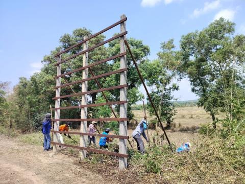 เตรียมความพร้อมสถานที่ เพื่อใช้ในในการจัดงานประเพณีบุญบั้งไฟ ประจำปี 2569