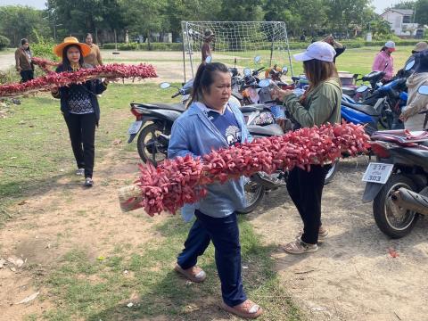 ตงแต่งเวที ในงานประเพณีบุญบั้งไฟ ตำบลถาวร ประจำปี 2569