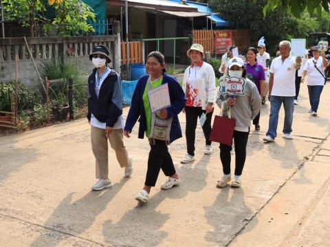 เดินรณรงค์การไปใช้สิทธิเลือกตั้งสมาชิกสภาเทศบาล และนายกเทศมนตรีตำบลถาวร