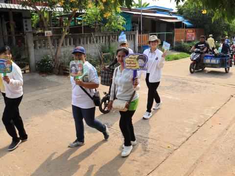 เดินรณรงค์การไปใช้สิทธิเลือกตั้งสมาชิกสภาเทศบาล และนายกเทศมนตรีตำบลถาวร