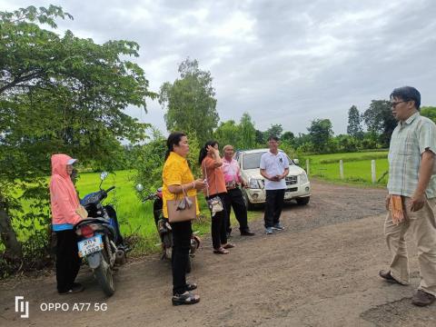 ลงพื้นที่ตรวจสอบถนน ชำรุดเสียหาย